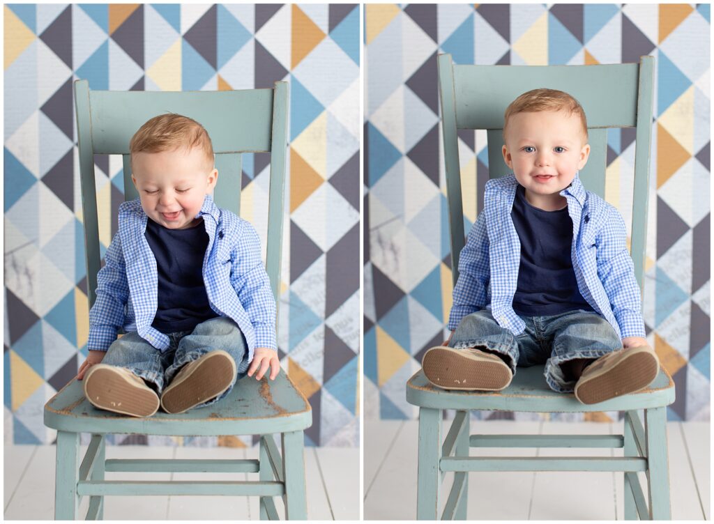 Sitter session | One year session | Iowa Baby Photographer | CB Studio