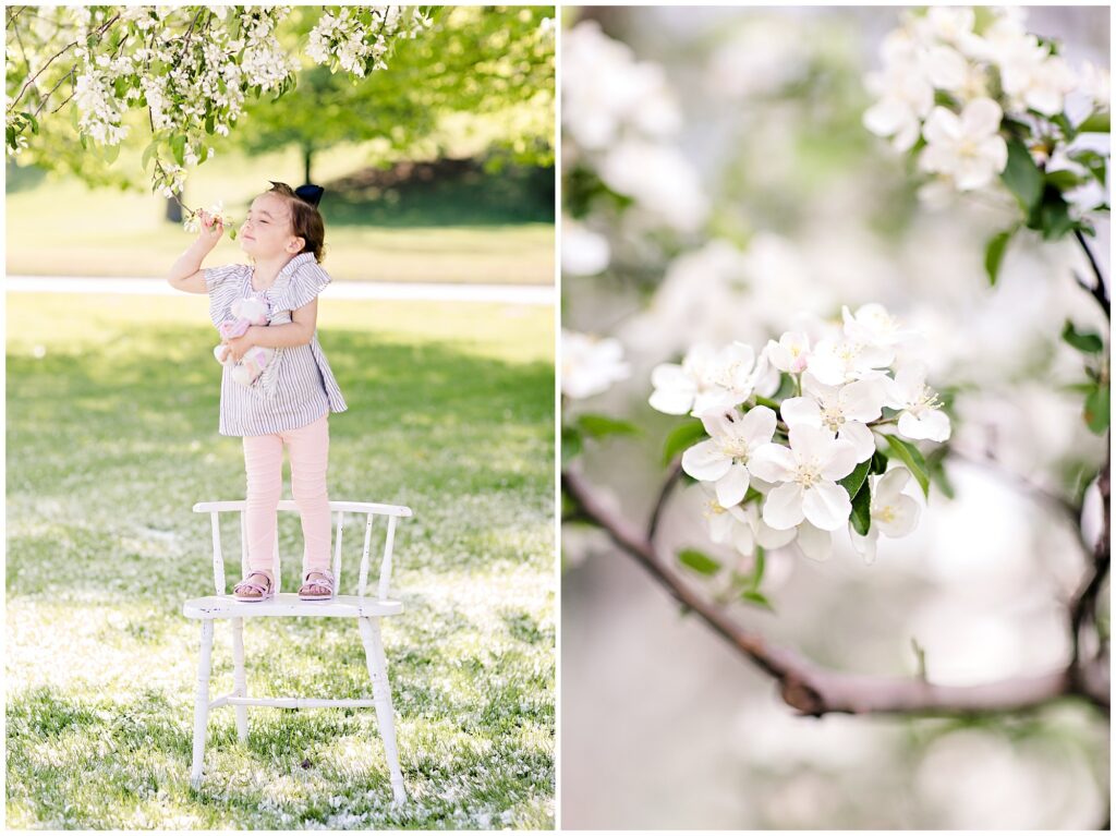 Children Spring Blossom Session | Iowa Children Photographer | CB Studio