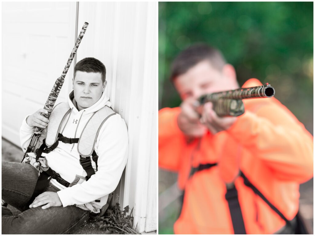 Senior boy hunting session | senior boy pheasant hunting | Iowa Senior Photographer | CB Studio