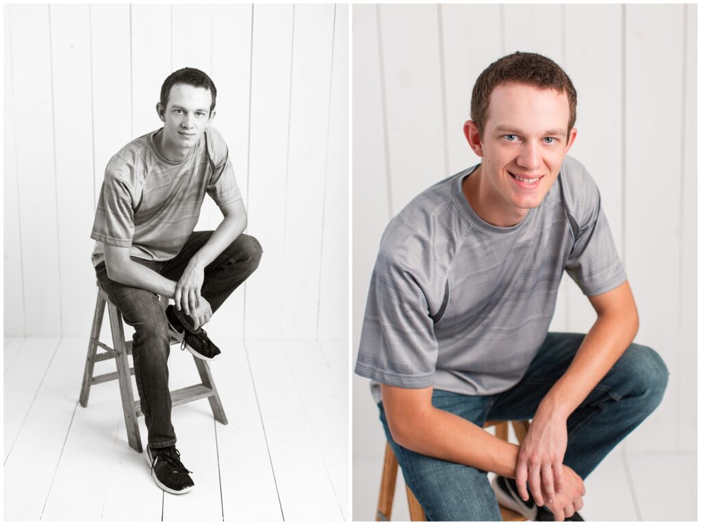 Senior boy photos poses photography portraits | Iowa Senior Photographer | CB Studio