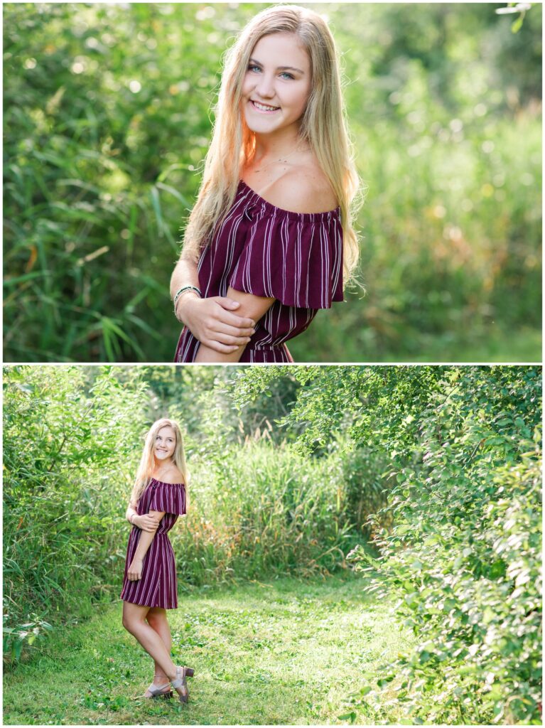 Senior girl portraits in a garden | Iowa Senior Photographer | CB Studio