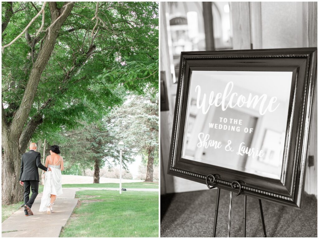 Wedding mirror welcome sign | Iowa Wedding Photographer | CB Studio