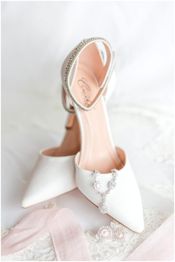 wedding shoes and jewelry | Iowa wedding photographer | CB Studio