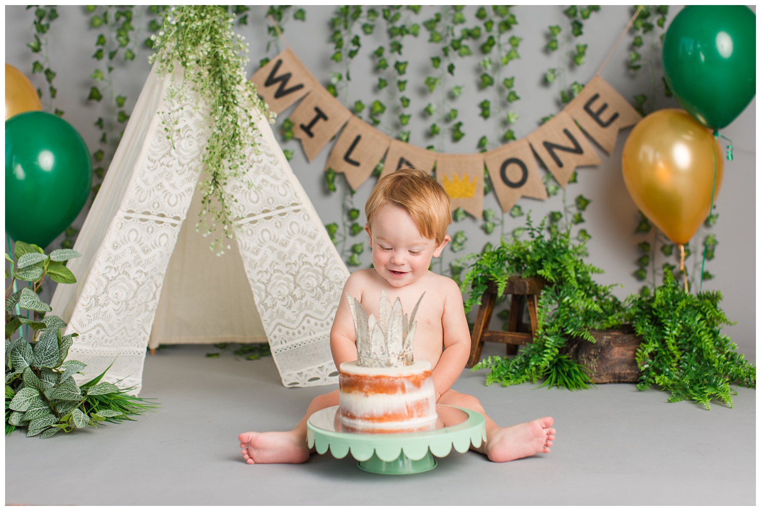 Wild One Where the Wild Things Are themed cake smash photography | CB Studio