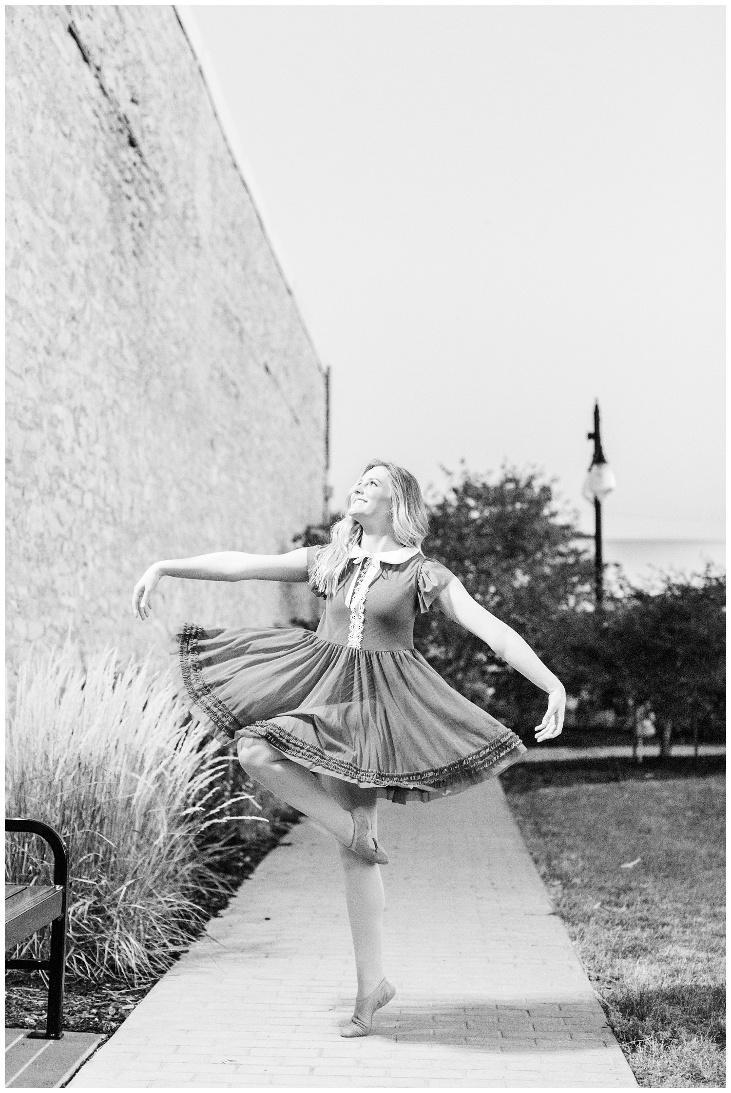Senior dance photography girl performs in downtown Humboldt, Iowa | CB Studio