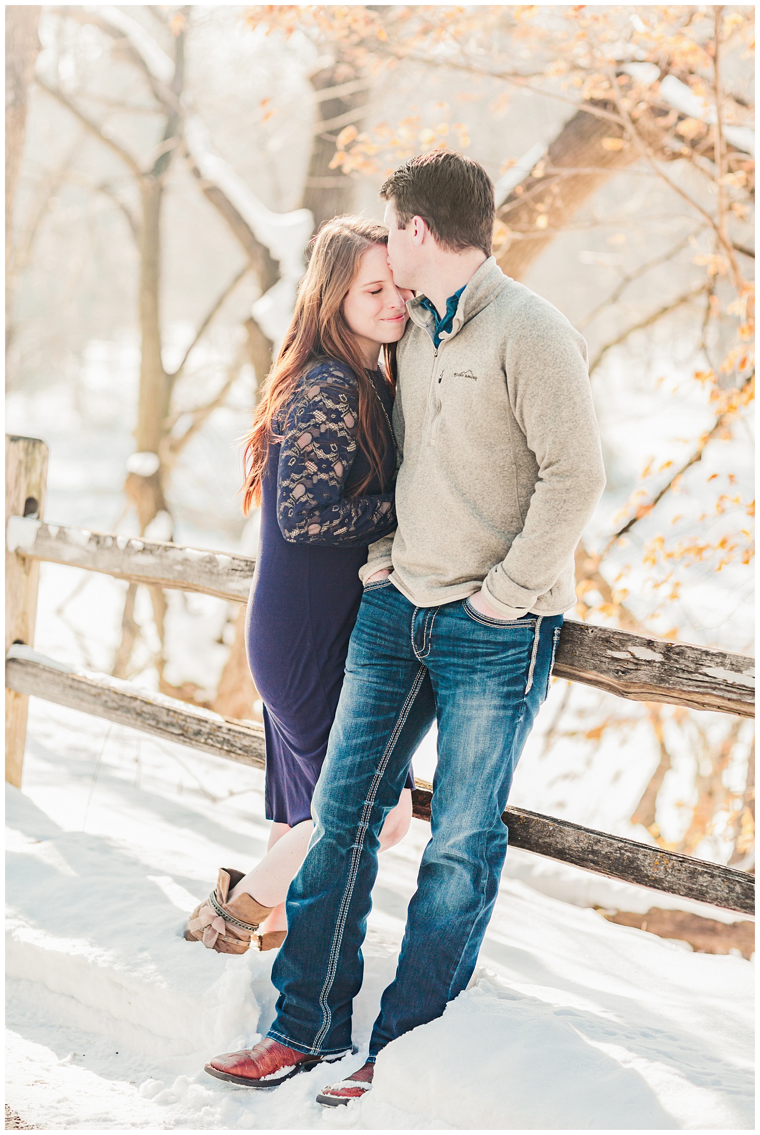 Snowy Engagement Session in Iowa with Hannah and Chris | CB Studio