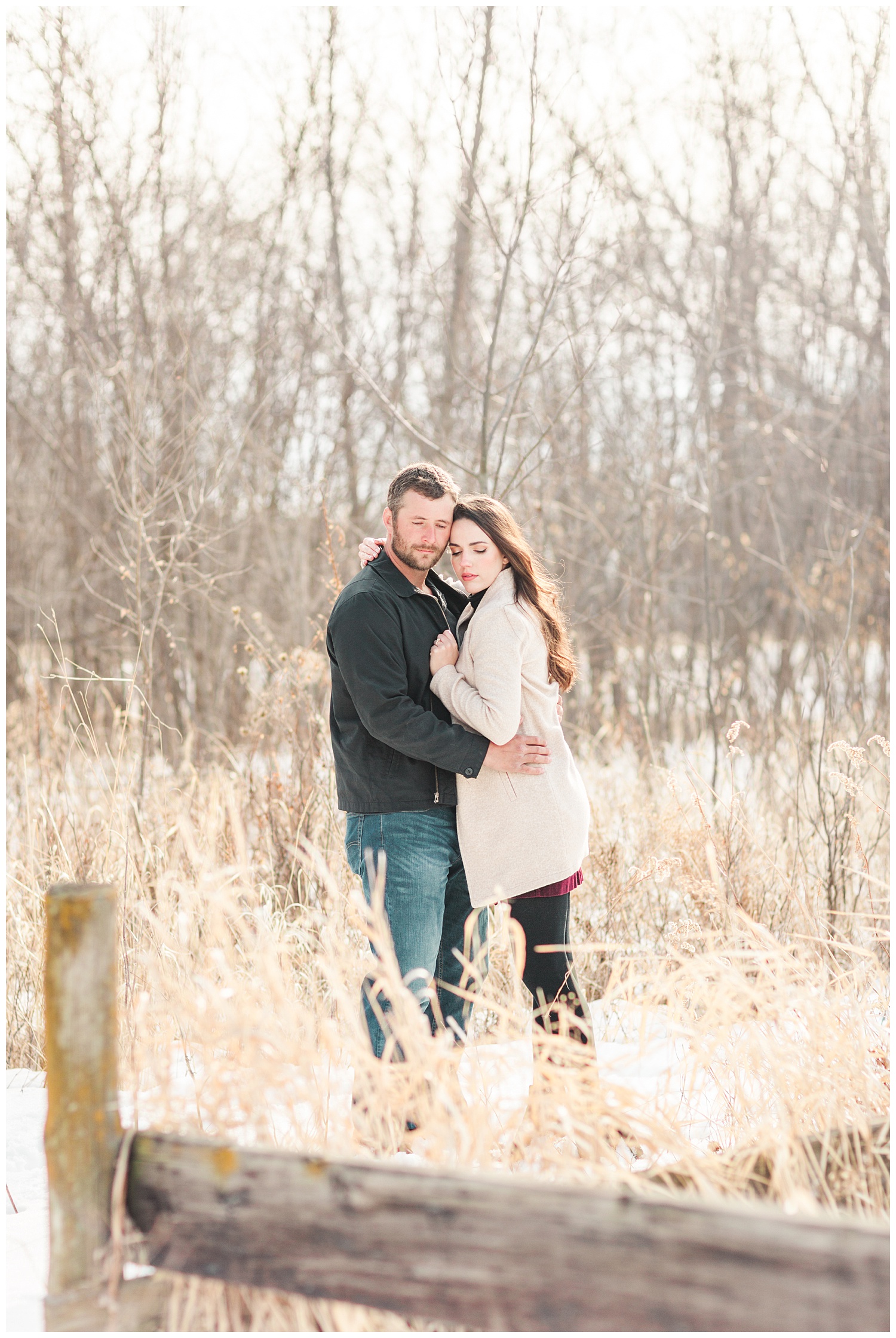 Iowa snowy winter engagement session with Renee and Cody | CB Studio