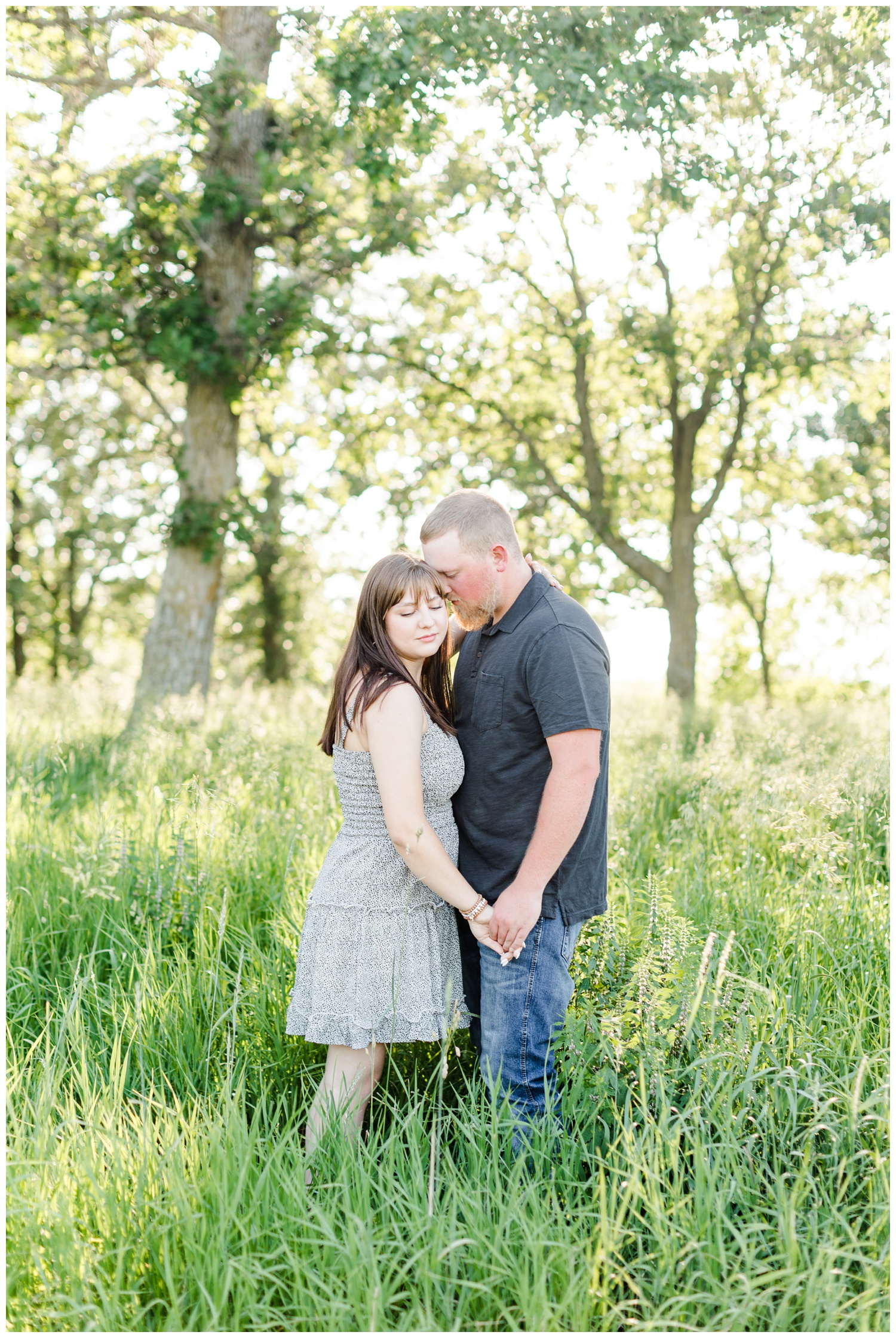 Jeremiah nuzzles Madeline in a grassy pasture in Iowa | CB Studio