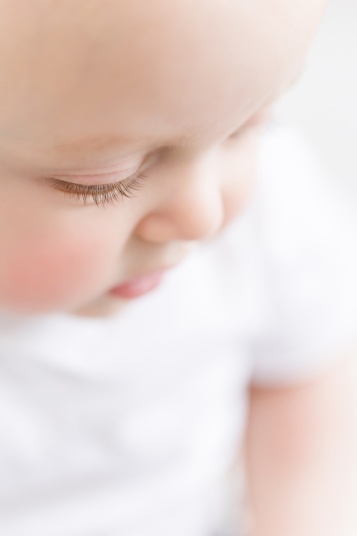 Closeup details of baby Emmett's beautiful, long eyelashes | CB Studio