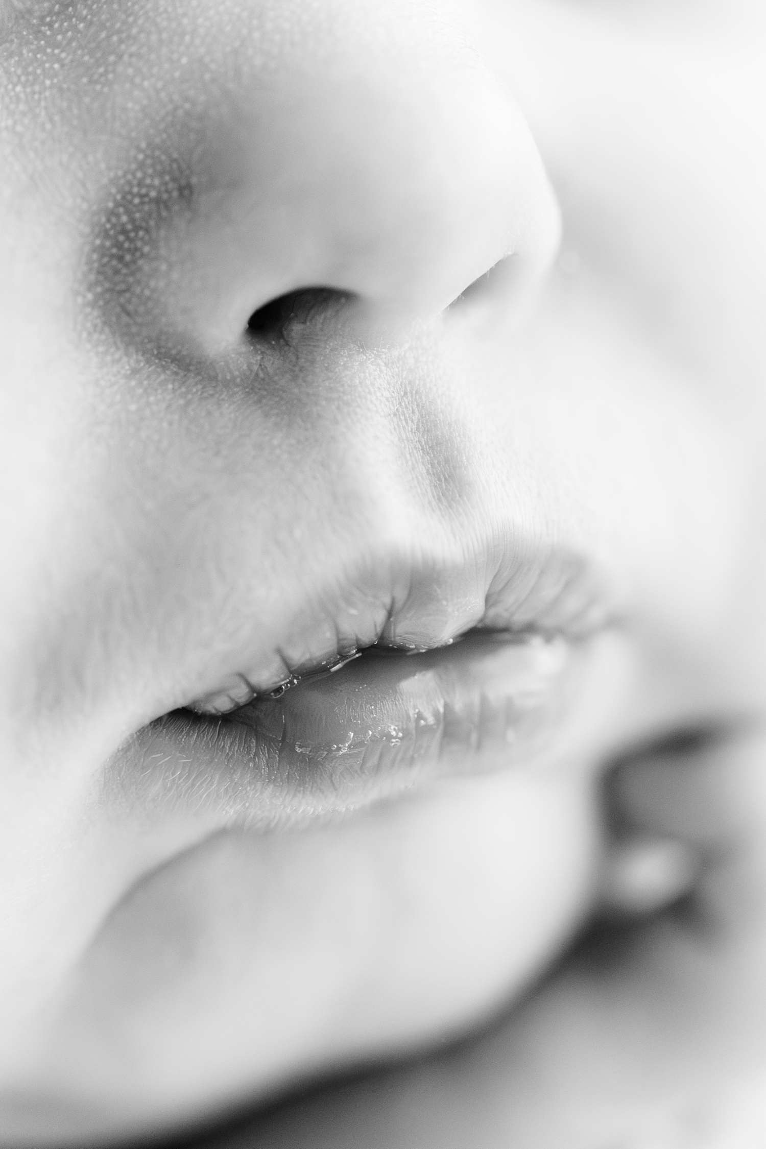 Close up detail image of Elnora's newborn lips | CB Studio